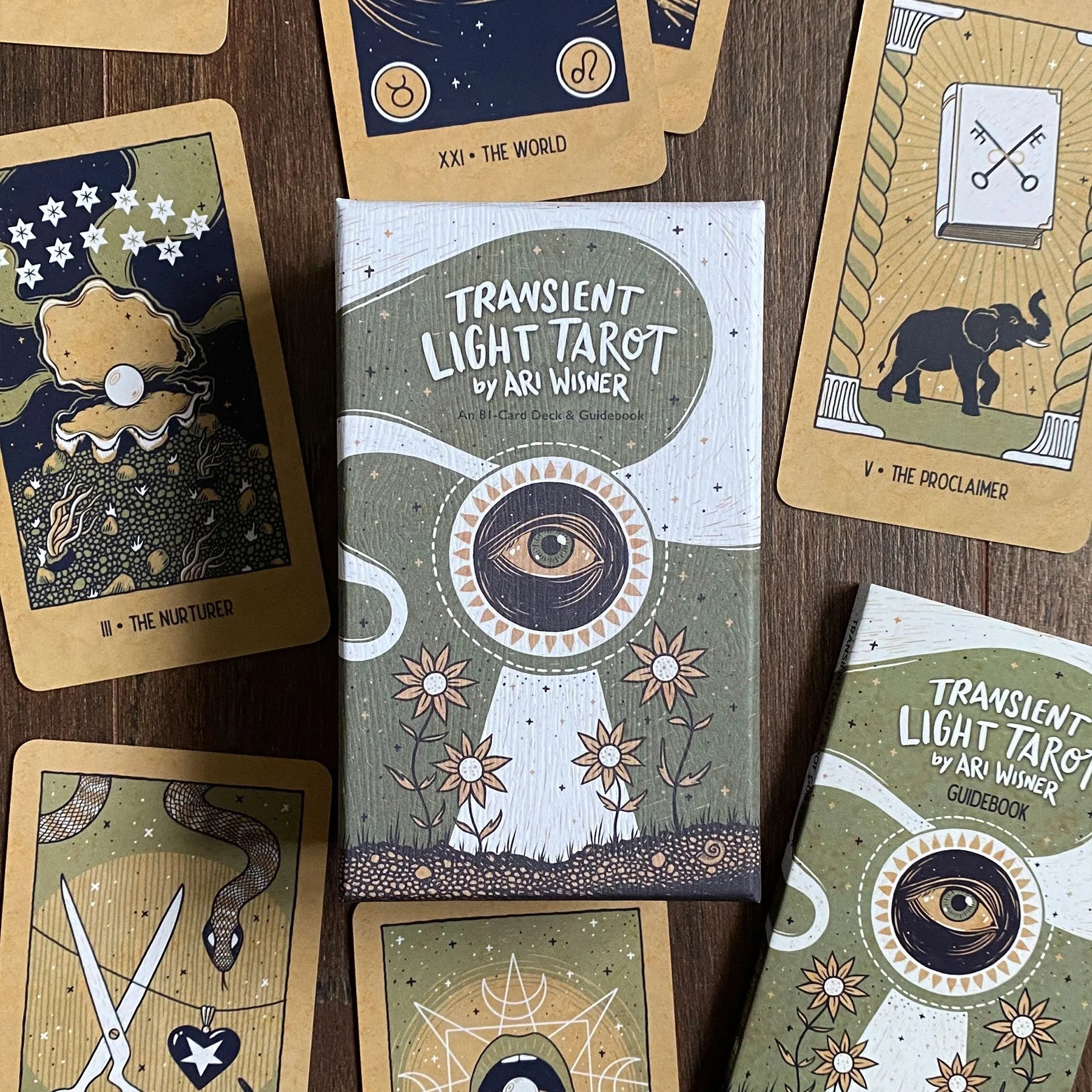 Transient Light Tarot — 81 Card Deck & Guidebook by Ari Wisner