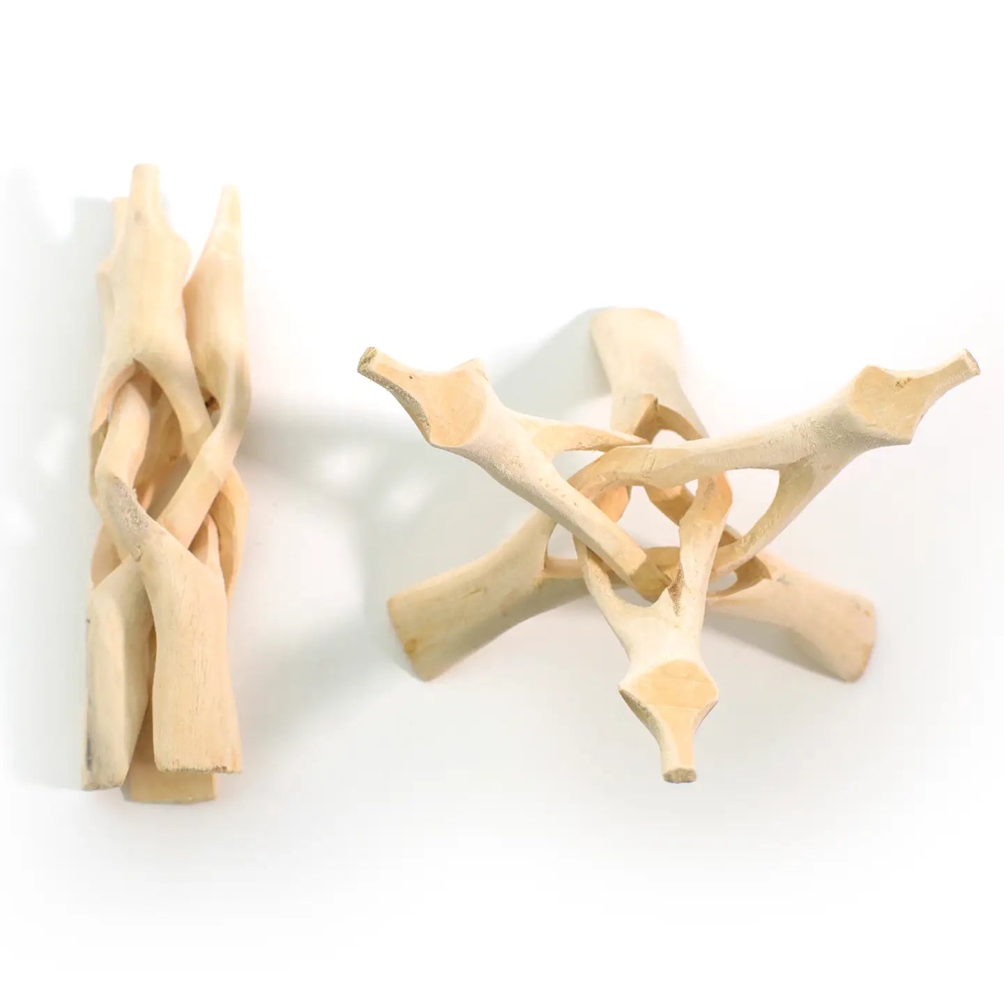 Natural Eucalyptus Wood Tripod Stand — 6” Smoke Cleansing Holder (Fits 5–7” Abalone Shells)