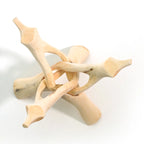 Natural Eucalyptus Wood Tripod Stand — 6” Smoke Cleansing Holder (Fits 5–7” Abalone Shells)