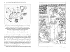 Page from a book with illustrations of ancient ceremonial items and figures.